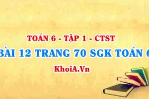 Bài 12 trang 70 SGK Toán 6 Chân trời sáng tạo Tập 1